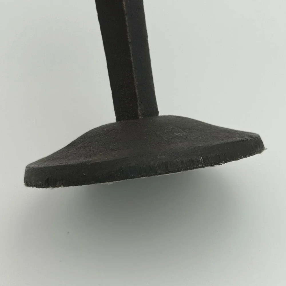Vintage Mid Century Modern Cast Iron Candlestick Minimalist Brutalist Art‎ Decor